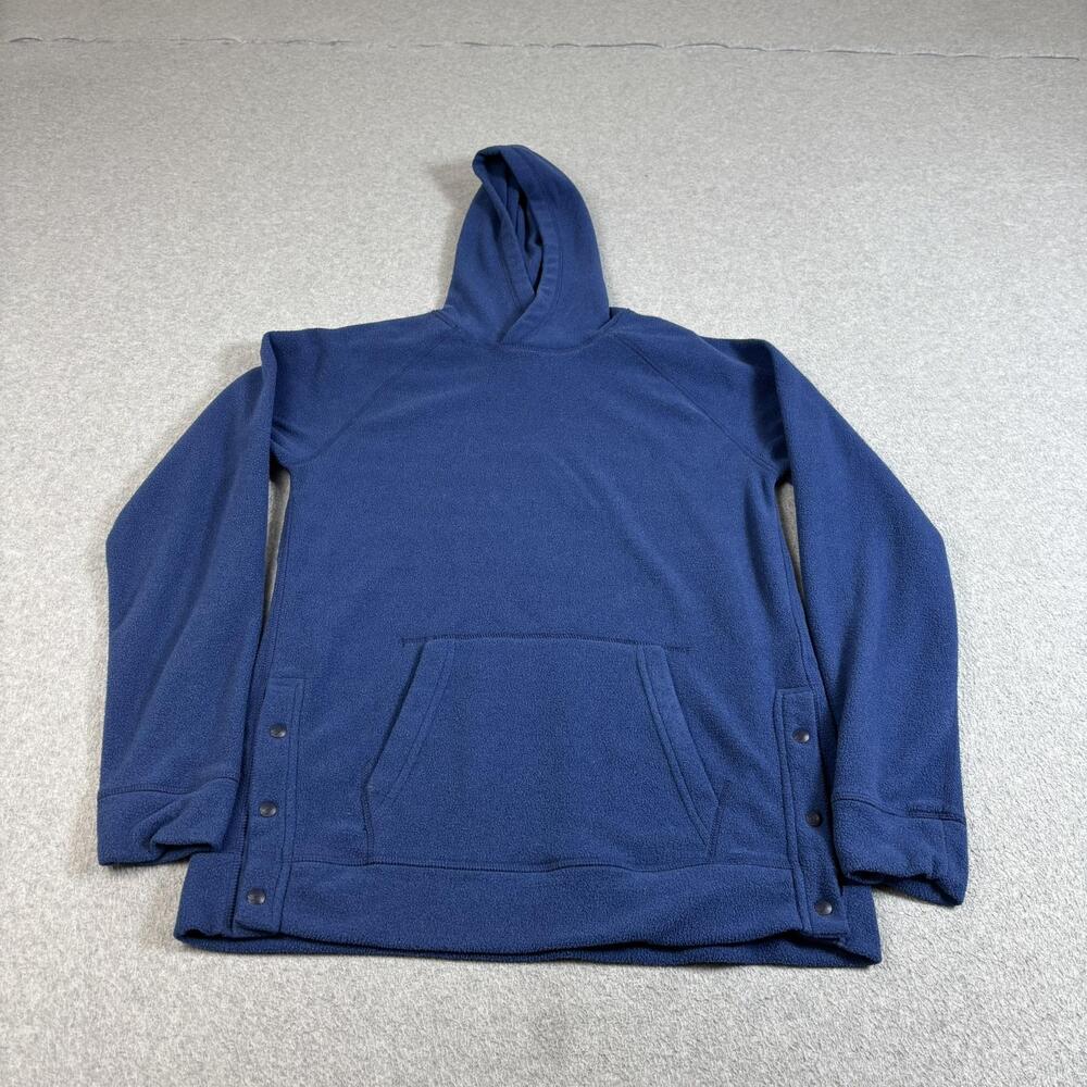 Stio Hoodie Women Small Blue Fleece Pullover Hiking Snaps Outdoors Athleisure